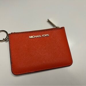 Michael Kors Orange‎ Card Holder With Key Ring